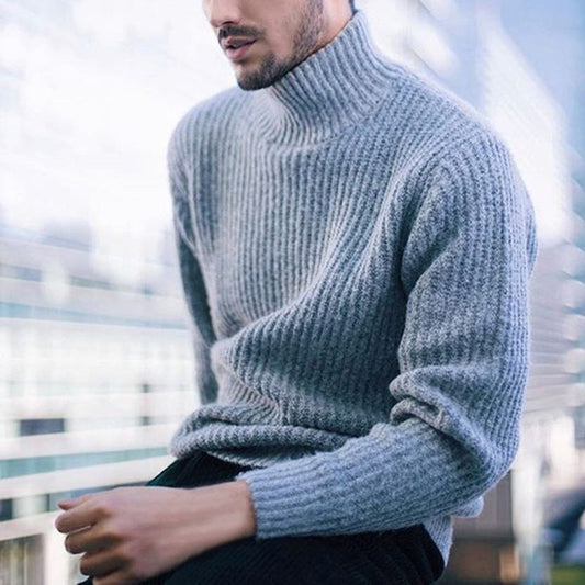 Men's Turtleneck Sweater Made Of High-Quality Wool Chic und Stil
