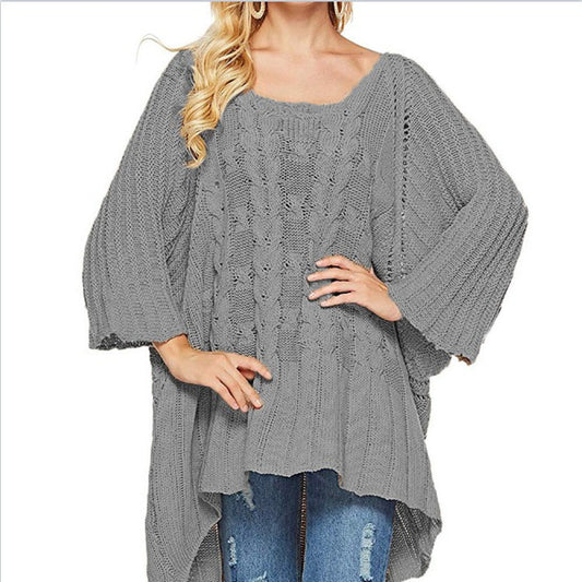 Pull en gros tricot pour femmes avec un design off-shoulder et des manches larges Chic und Still