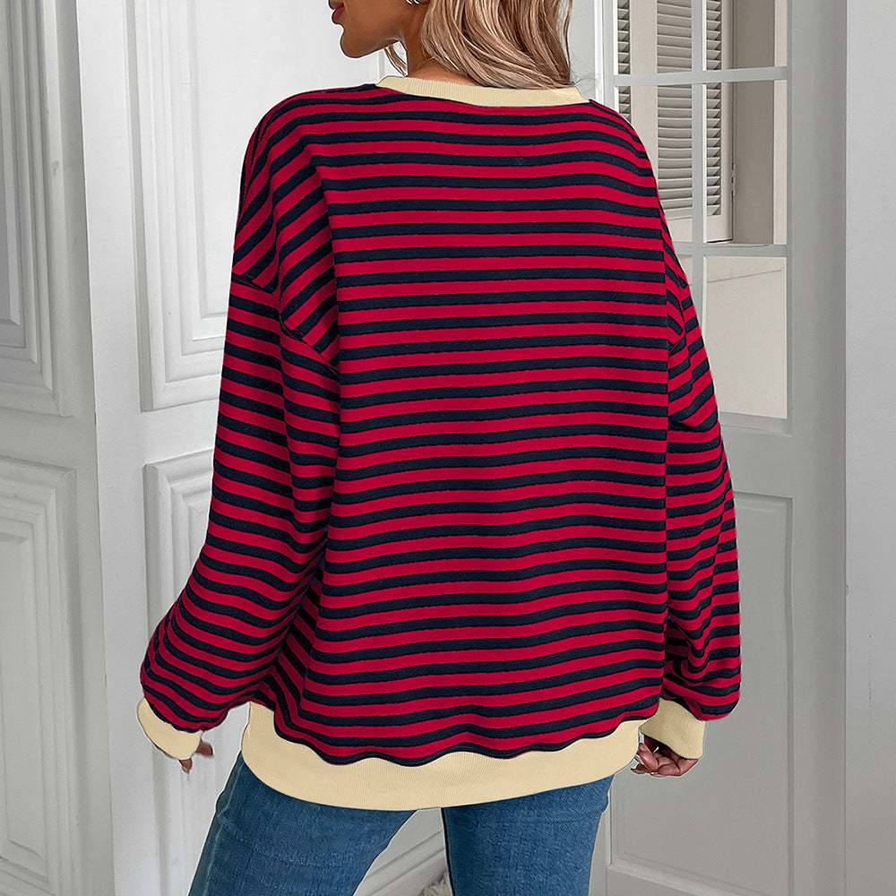 Pull femme rayé avec coupe décontractée Chic und Stil