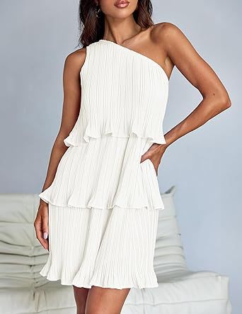 Robe asymétrique à volants pour femmes avec détails en volant Chic und Stil