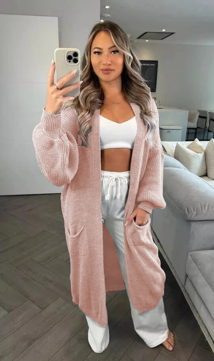 Cardigan en grosse maille pour femmes au style oversized décontracté avec poches pratiques Chic und Still