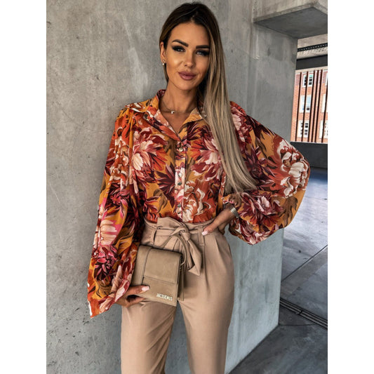Blouse femmes avec impression florale et manches cloche Chic und Stil