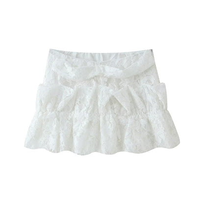 Women's set with high-quality lace top and playful skirt Chic and Style