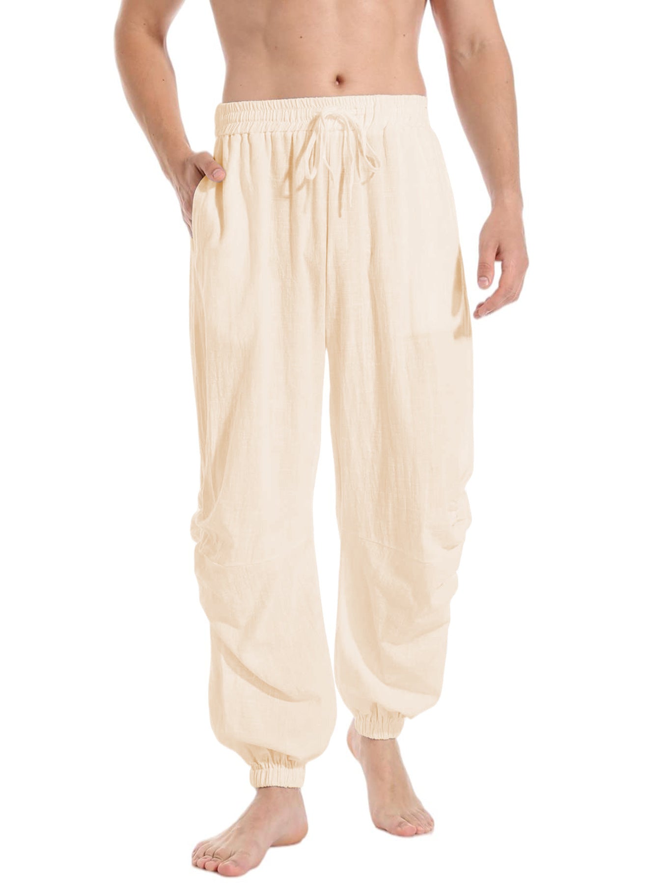 Casual men's pants in lightweight fabric with tapered leg Chic and Style
