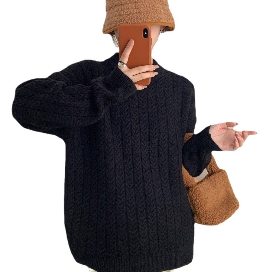 Pull en tricot pour femmes avec un motif torsadé structuré et une coupe décontractée Chic und Stil