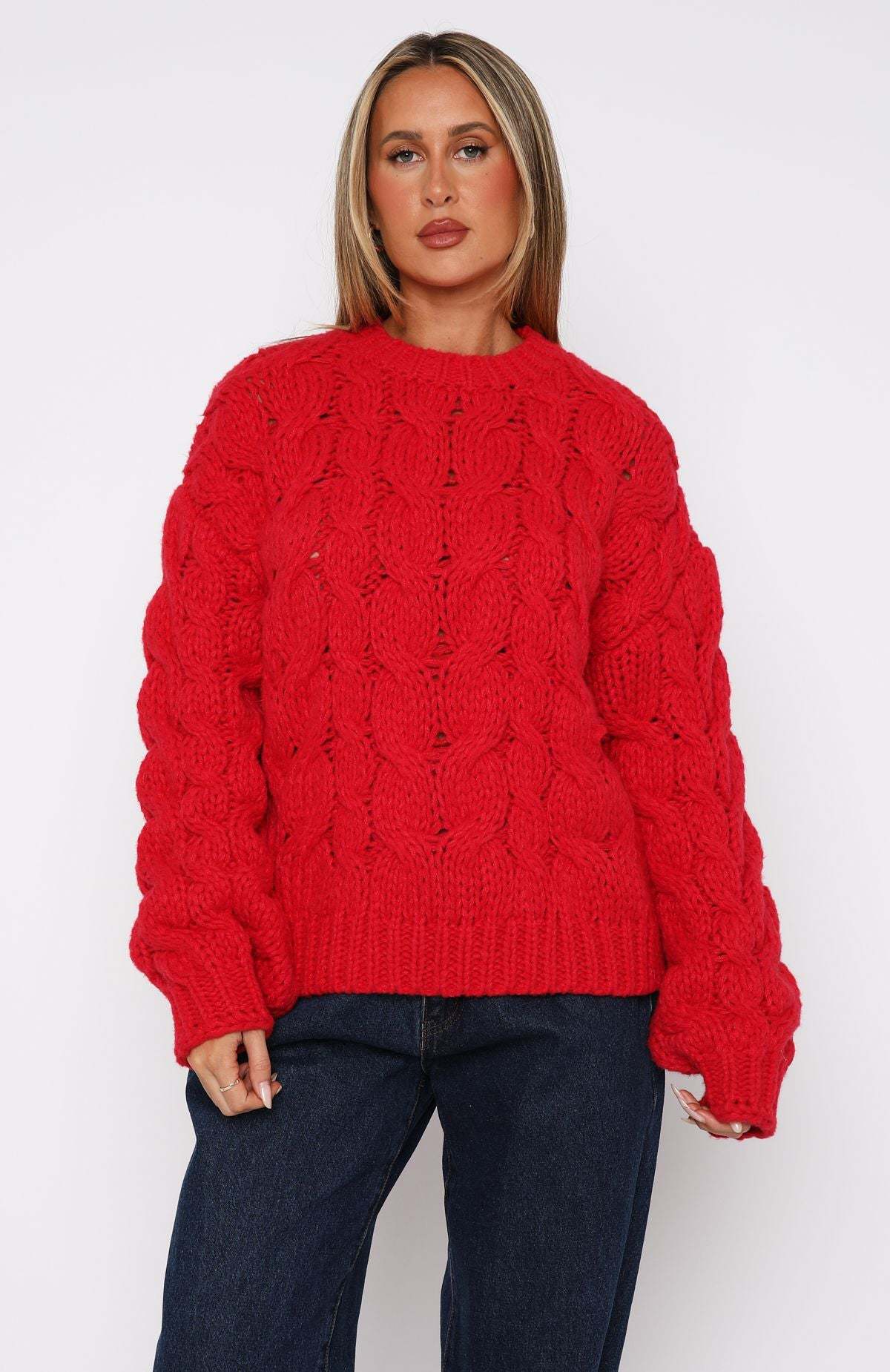 Pull-over en grosse maille pour femmes avec un motif de torsade moderne et une coupe décontractée Chic und Stil