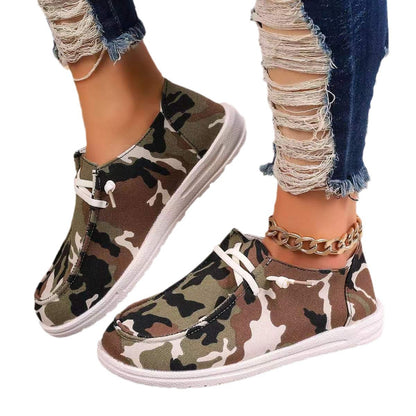 Baskets confortables pour dames au design camouflage Chic und Stil