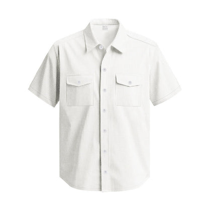 Chemise à manches courtes pour hommes avec surface structurée et poches poitrine pratiques Chic und Stil