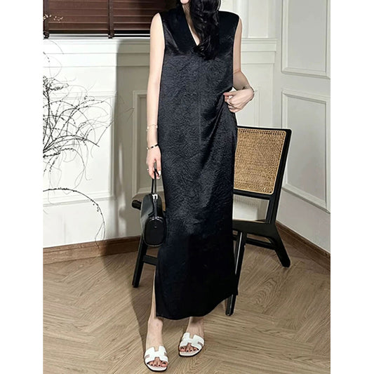 Robe maxi sans manches élégante pour femme Chic und Stil