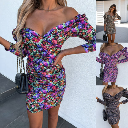 Chic and stylish women's leopard print structured bodycon dress