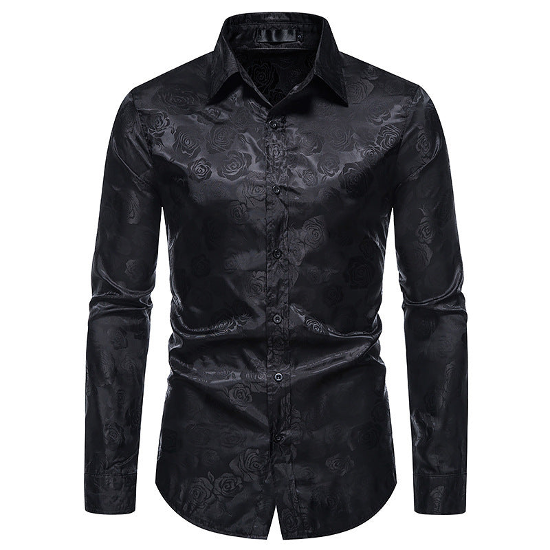 Chemise pour hommes avec des motifs floraux et un éclat élégant Chic und Stil