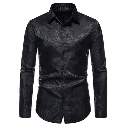 Chemise pour hommes avec des motifs floraux et un éclat élégant Chic und Stil