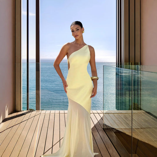 Robe de soirée asymétrique pour femmes Chic und Stil
