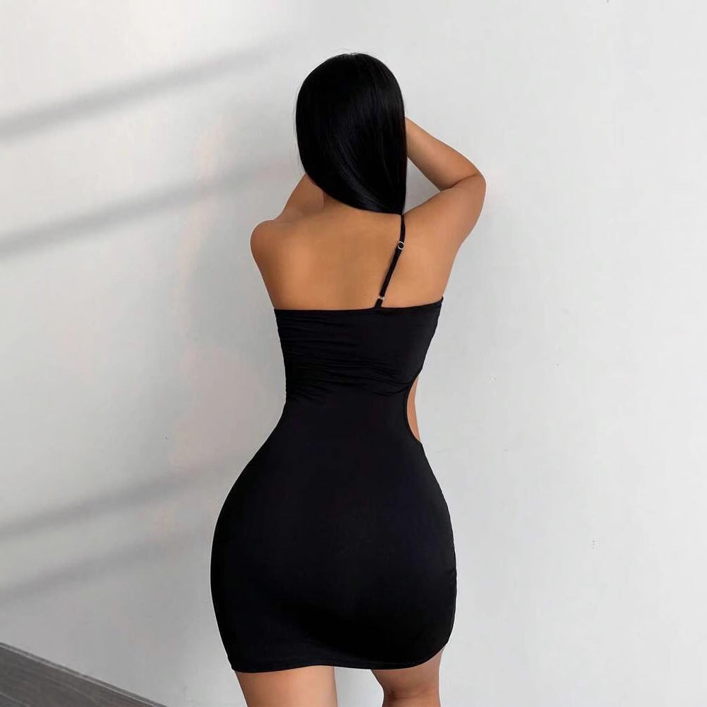 Robe mini à découpes pour femmes avec design asymétrique Chic und Stil
