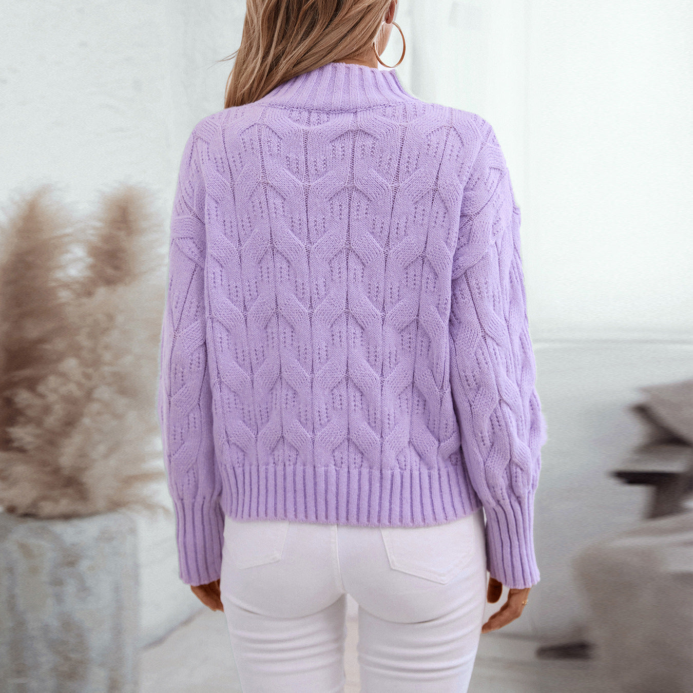 Dames Gros Tricot Pull Chic und Stil