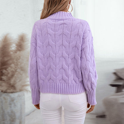 Dames Gros Tricot Pull Chic und Stil