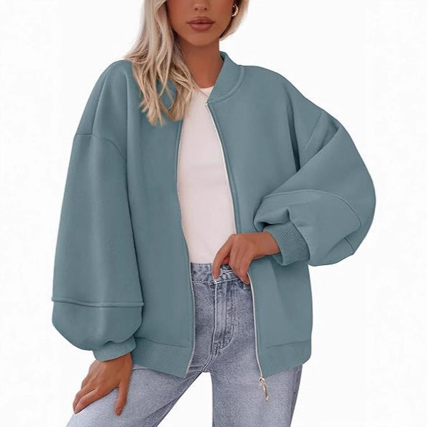 Dames décontractée Sweatjacke surdimensionnée Chic und Stil