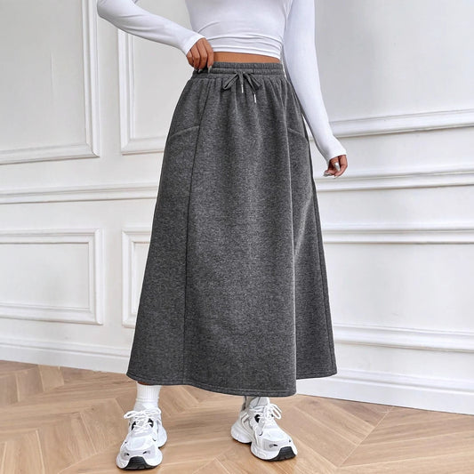 Jupe maxi sportive pour femmes avec poches pratiques et taille élastique Chic und Stil