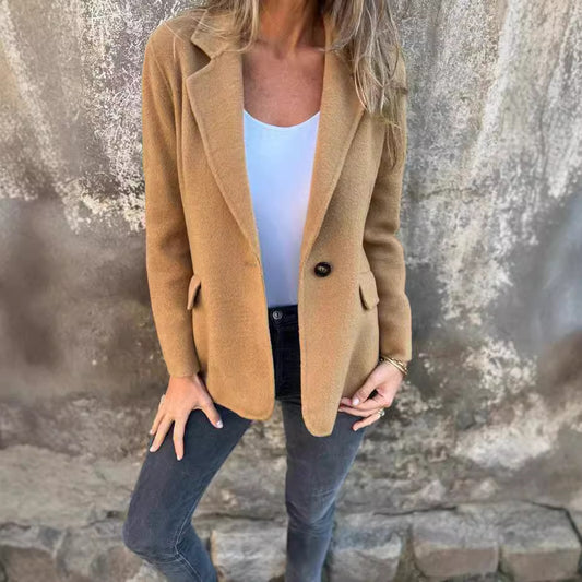 Blazer en boucle élégant pour femmes avec coupe décontractée Chic und Stil