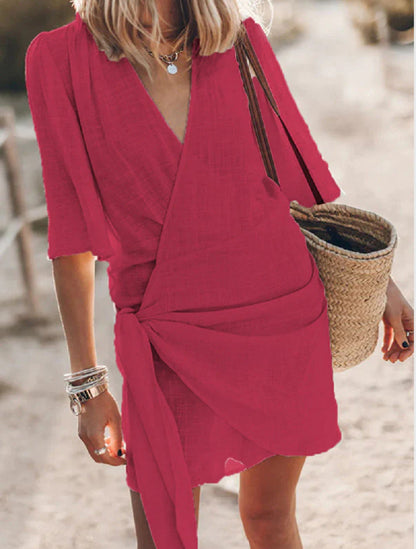 Robe portefeuille pour dames avec coupe fluide et ceinture étroite Chic und Stil