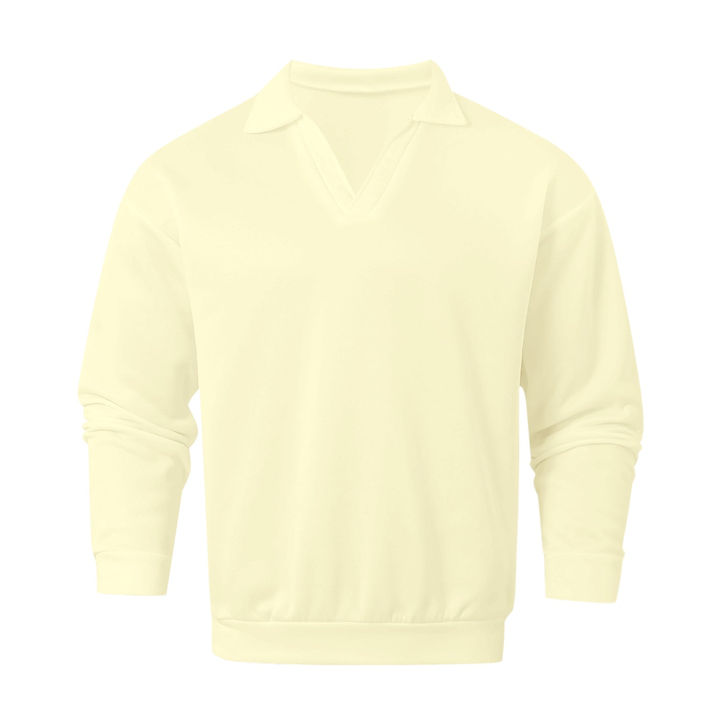 Pull décontracté pour hommes à col en V en matériau doux Chic und Stil