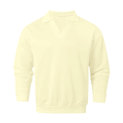 Pull décontracté pour hommes à col en V en matériau doux Chic und Stil