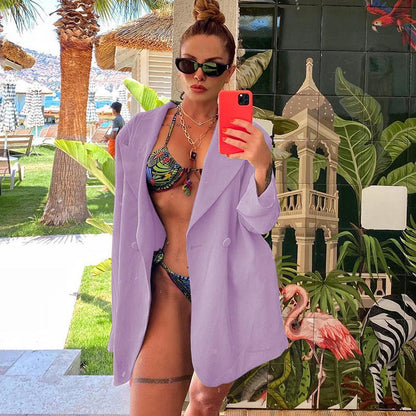 Blazer oversize décontracté pour femmes avec une coupe moderne et des détails élégants Chic und Stil