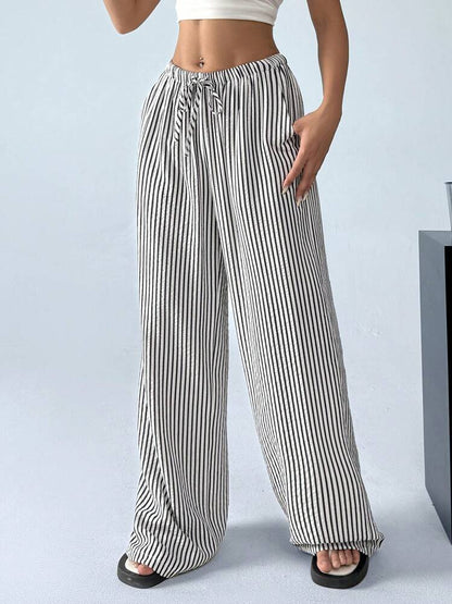 Woman Striped Pants Relaxed Fit Chic and Style