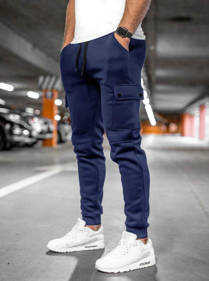 Pantalon de jogging cargo moderne pour hommes avec taille élastique et poches pratiques Chic und Stil
