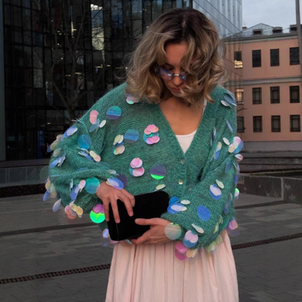 Dames Gilet pelucheux avec accents holographiques Chic und Stil