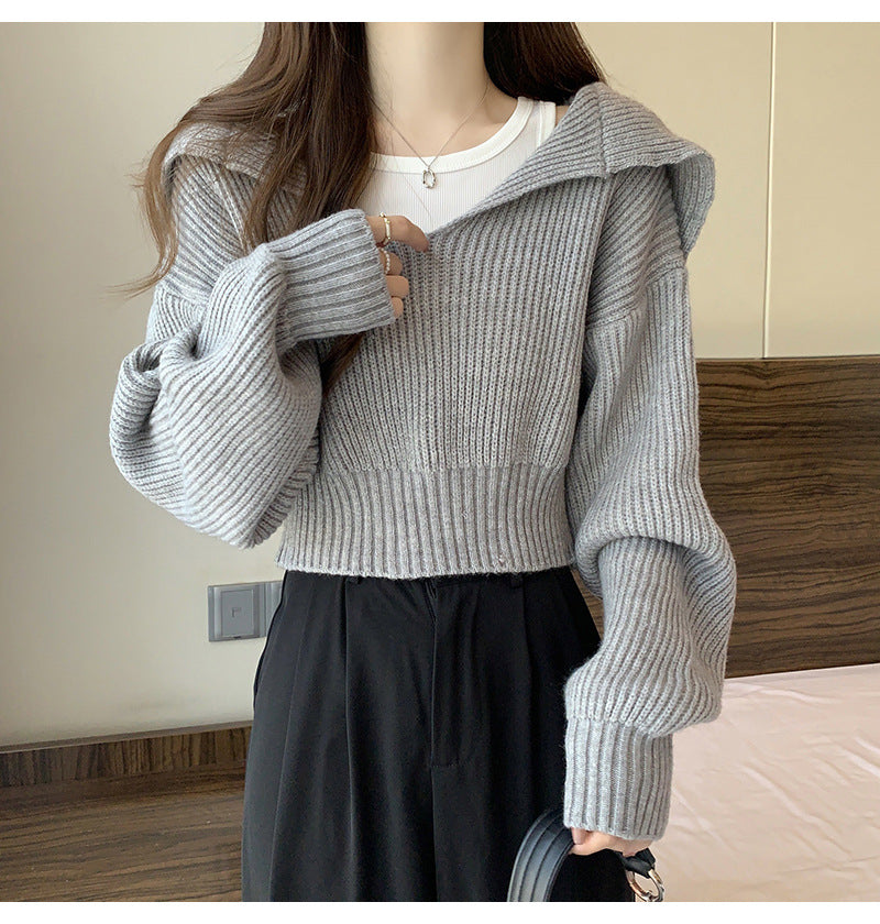 Dames pull-over V douillet avec capuche et coupe oversize Chic und Stil