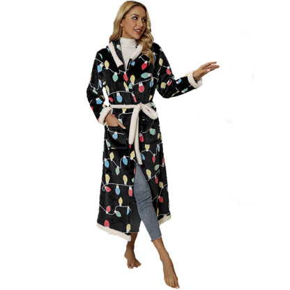 Comfortable bathrobe for ladies with colorful lights Chic and Style