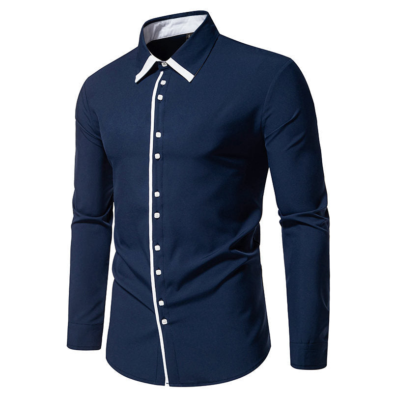 Chemise pour hommes élégante avec col contrasté Chic und Stil