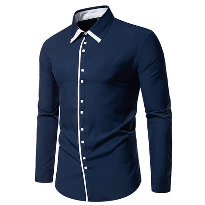 Chemise pour hommes élégante avec col contrasté Chic und Stil