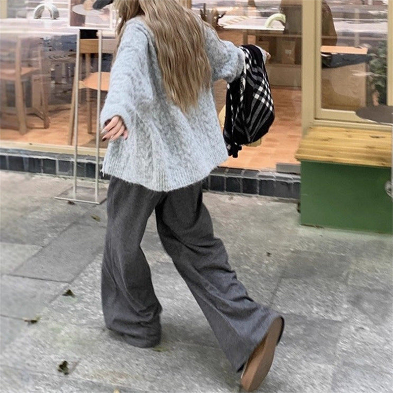 Dames cardigan douillet avec des manches larges et une fine texture Chic und Stil