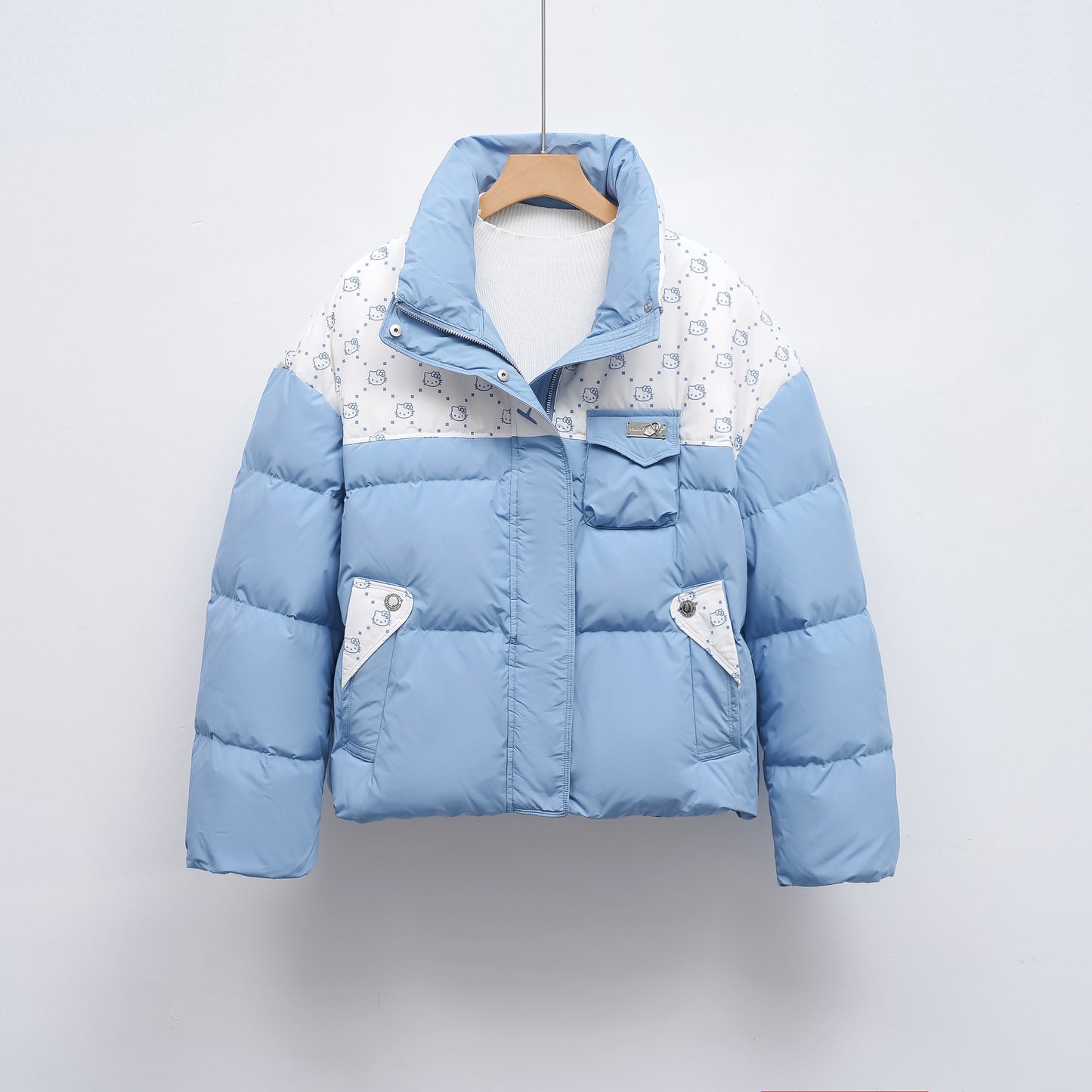 Dame doudoune avec col montant et motif tendance Chic und Stil