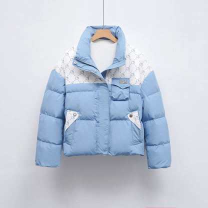 Dame doudoune avec col montant et motif tendance Chic und Stil