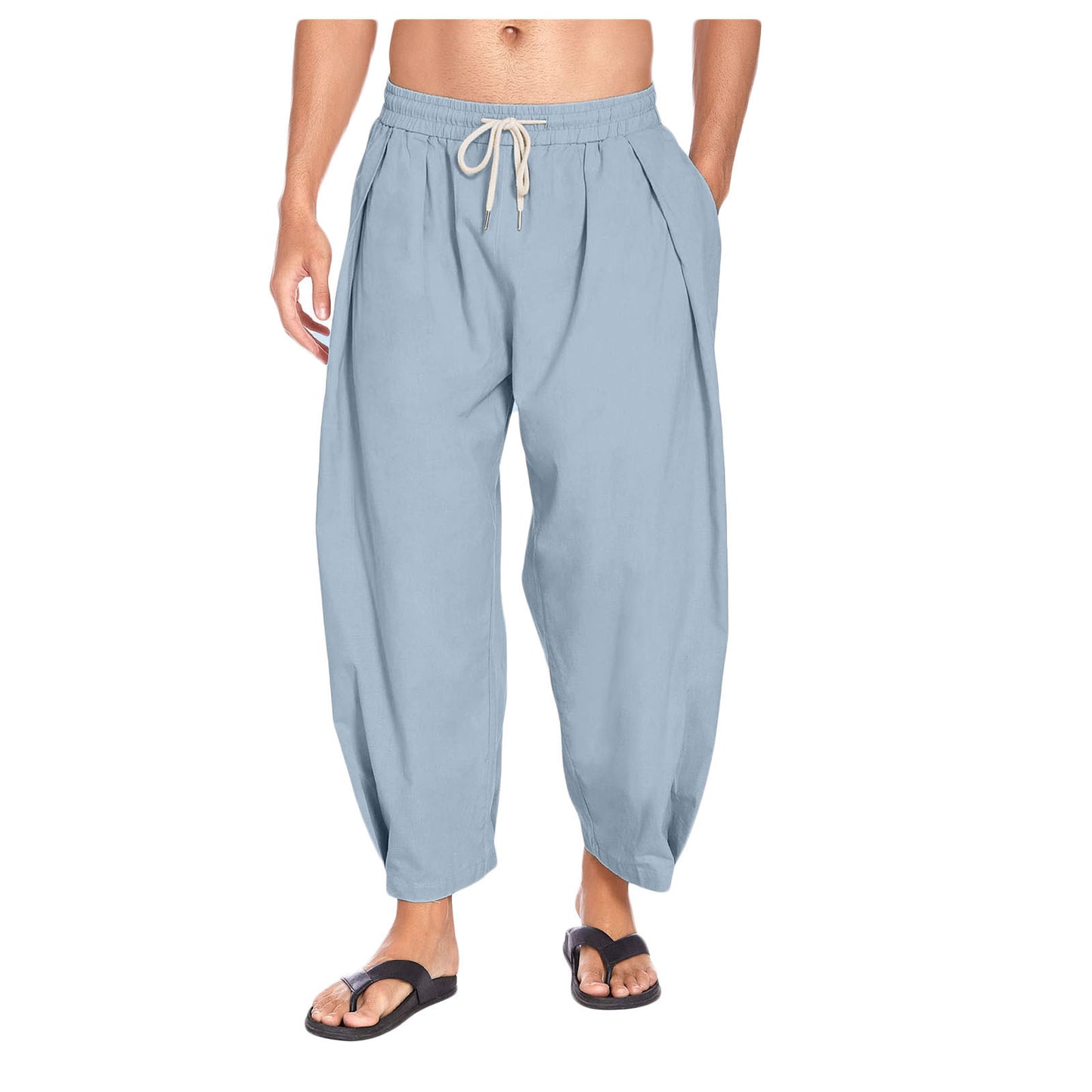 Light pleated lounge pants for men Chic and Style