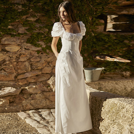 Robe maxi élégante avec des manches bouffantes pour dames Chic und Stil
