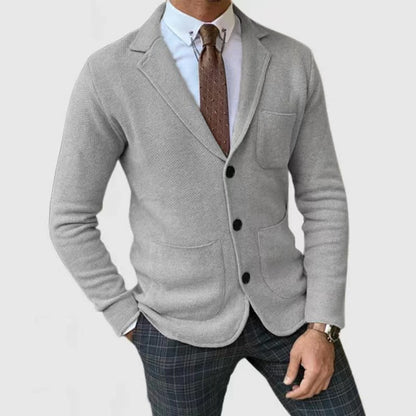 Blazer en tricot pour homme avec grandes poches et coupe moderne Chic und Stil