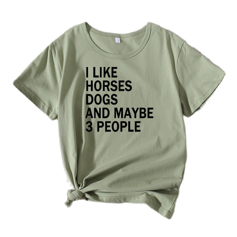 T-shirt décontracté pour femme avec citation Chic und Stil