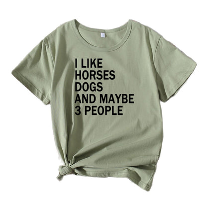 T-shirt décontracté pour femme avec citation Chic und Stil