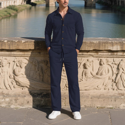 Costume décontracté élégant pour hommes avec design structuré et poches pratiques Chic und Stil