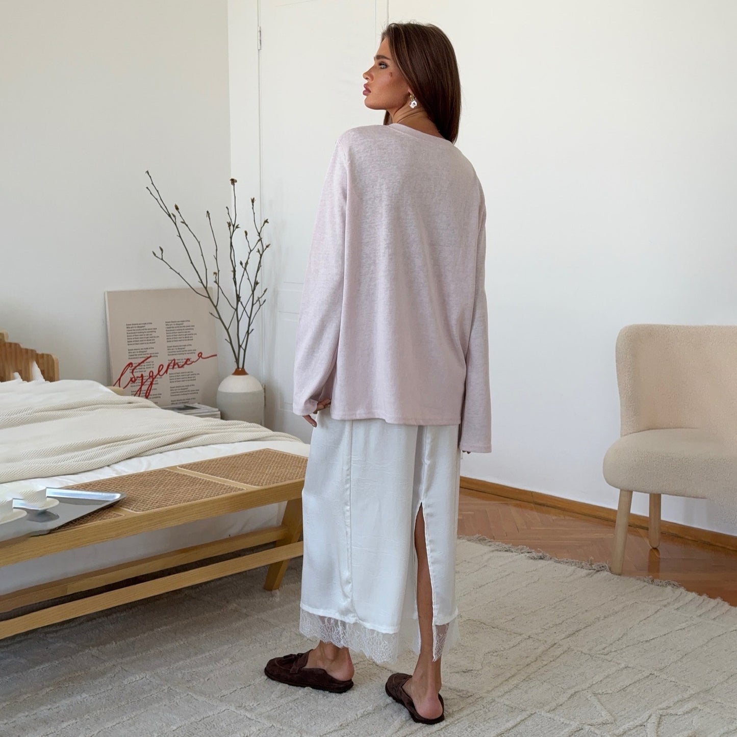 Chemise à manches longues pour femmes avec fermeture éclair tendance et coutures douces Chic und Stil