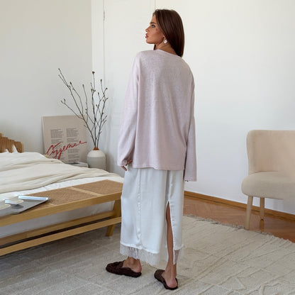 Chemise à manches longues pour femmes avec fermeture éclair tendance et coutures douces Chic und Stil