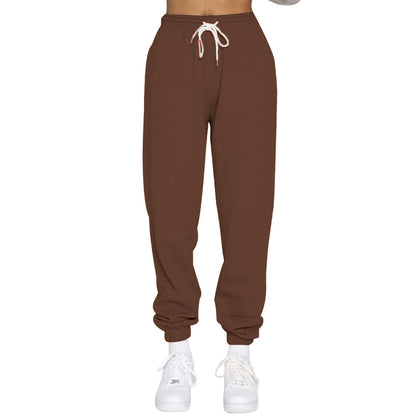 Casual women's sweatpants with high waist and drawstring Chic and Style