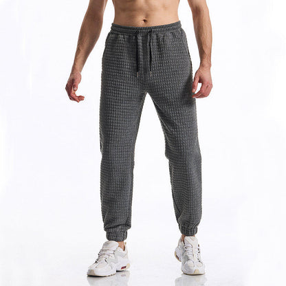 Casual pants for men with textured surface and elastic waistband Chic und Stil