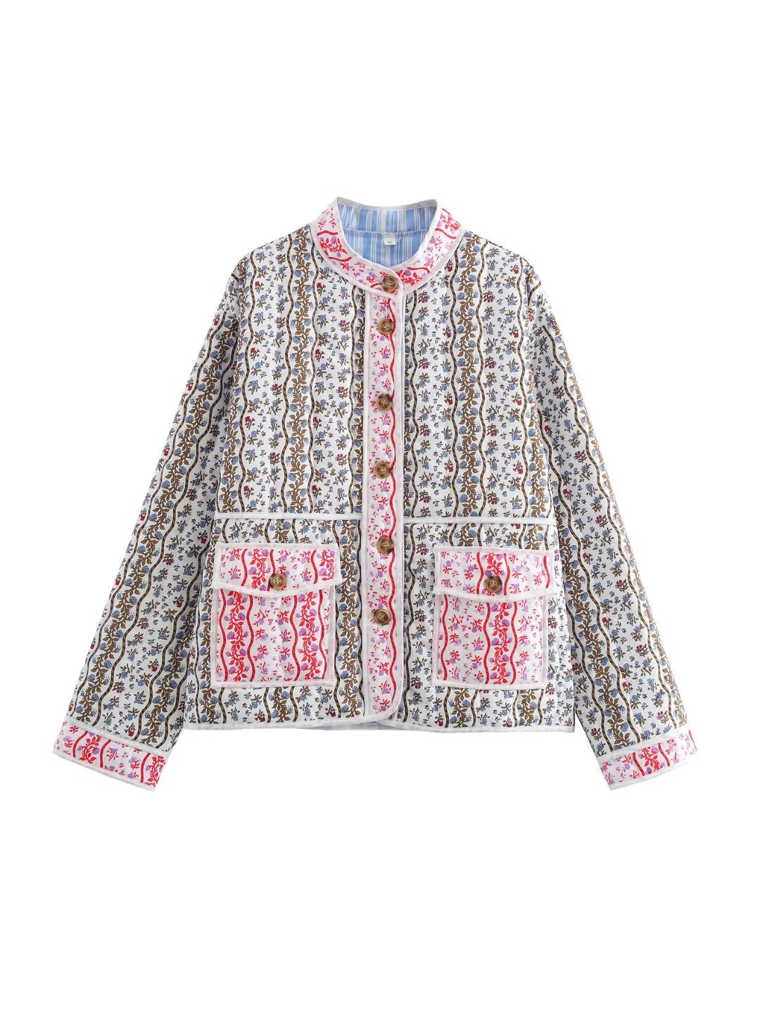 Dames doudoune avec motifs floraux et poches pratiques Chic und Stil