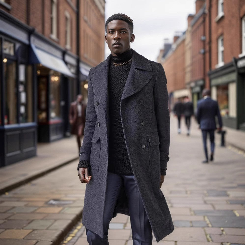 Classic Duffle Coat for men with double button closure and practical pockets Chic and Style