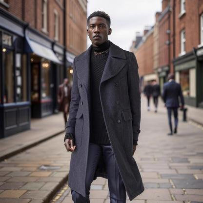 Classic Duffle Coat for men with double button closure and practical pockets Chic and Style